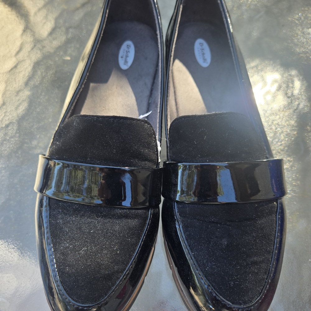 Dr. Scholl's Black Glossy Loafers